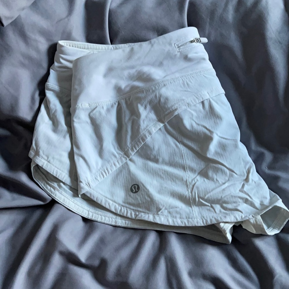 White Lululemon shorts